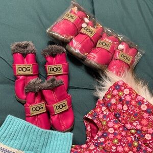 Puppy stuff-boots and sweaters